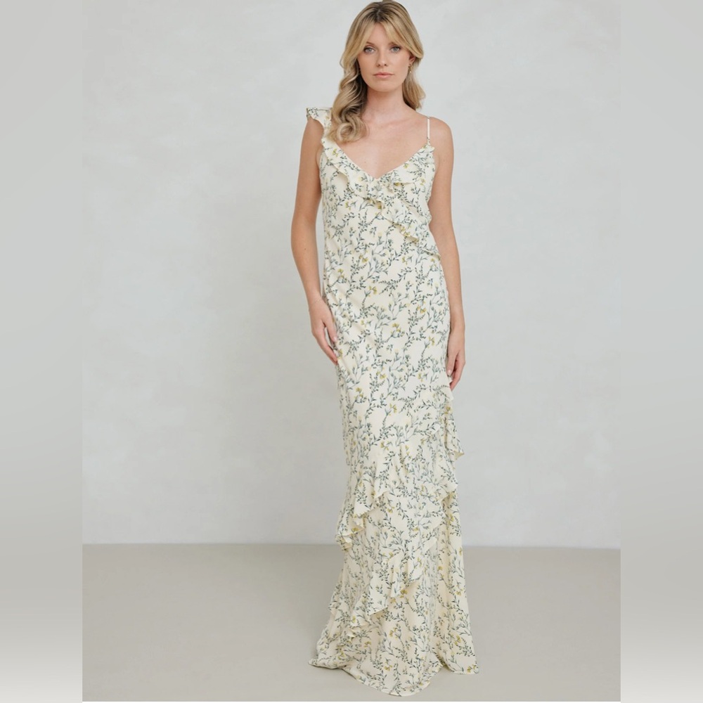 PARK & FIFTH Majorca Winnie yellow floral dress